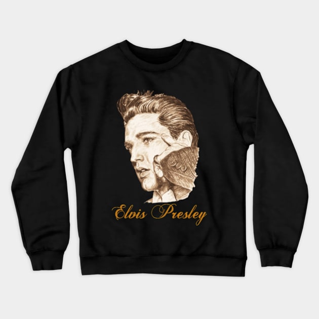 Elvis Presley Crewneck Sweatshirt by Charlie Dion